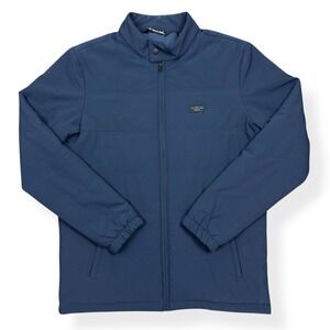 Travis Mathew Men's Seaboard Jacket Size Medium Mood‎ Indigo Blue Full Zip Golf